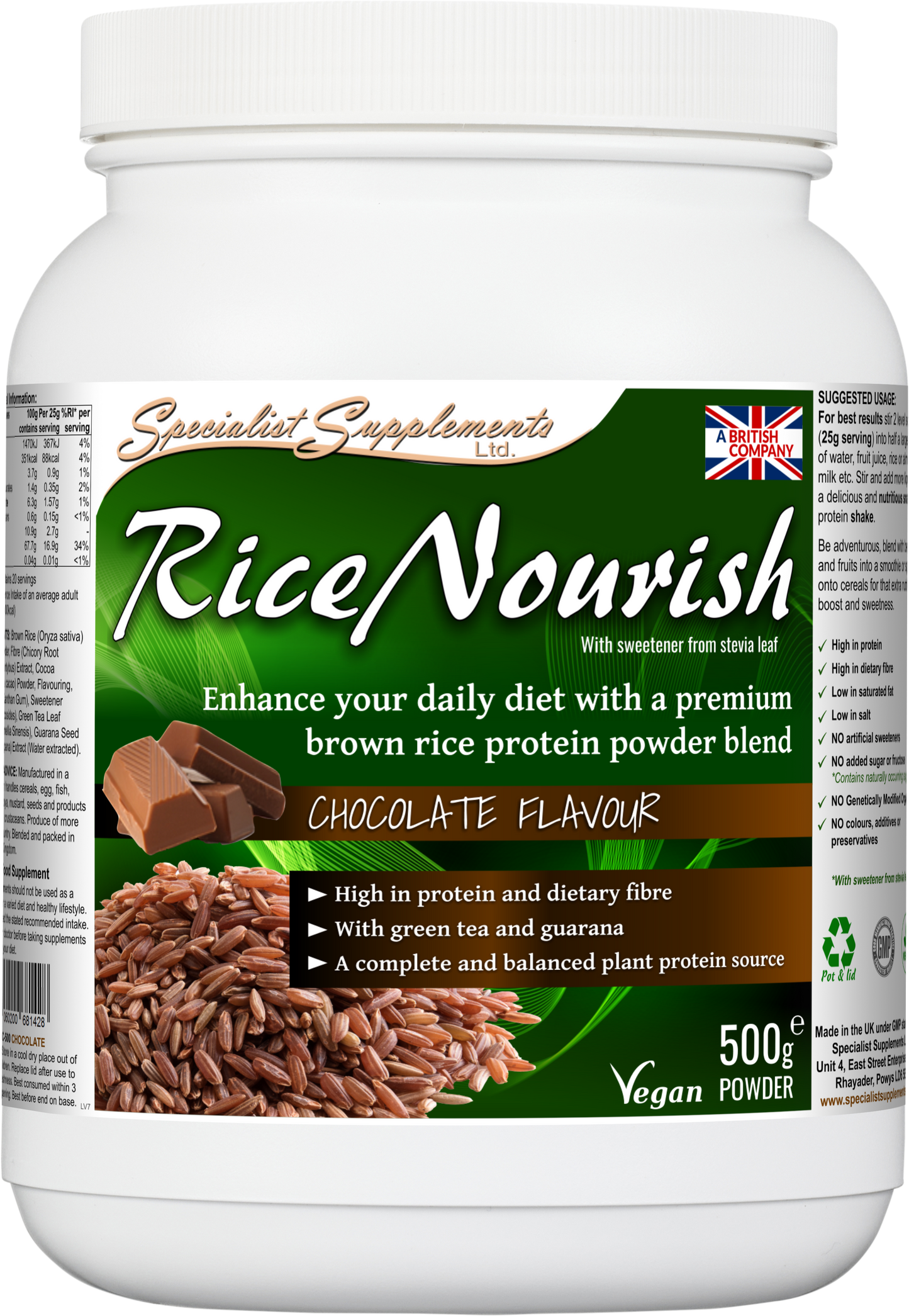 Vegan Protein Pack - RiceNourish (Chocolate Flavour)
