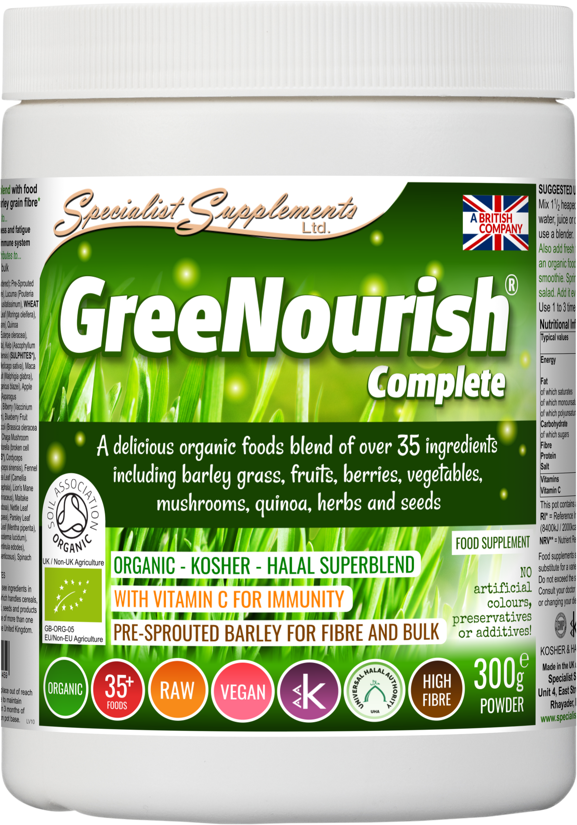 Mushroom & Greens Pack - GreeNourish Complete (ORGANIC)